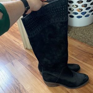 Lucky Brand knee high suede boots